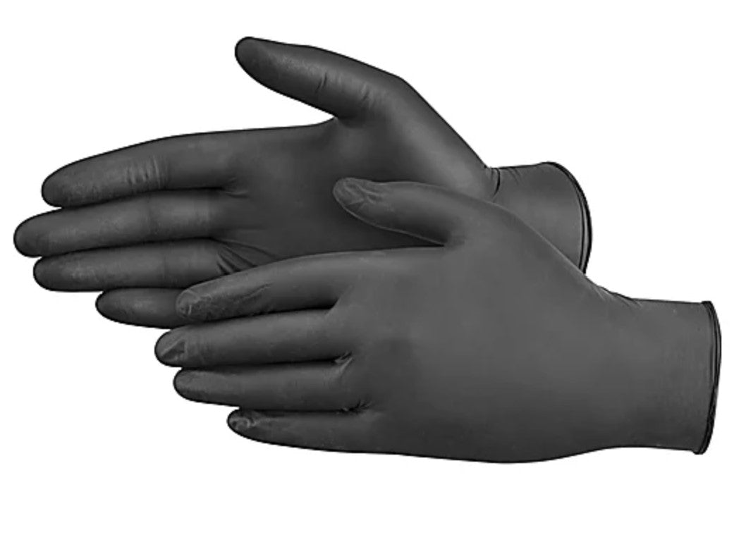 Disposable Nitrile Gloves - Black (100 pcs)